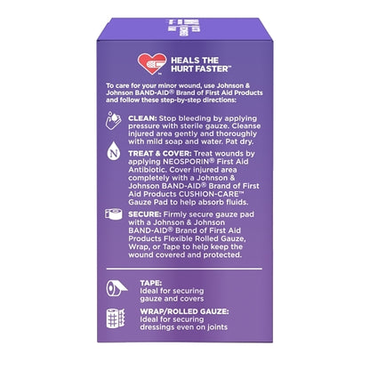 Johnson & Johnson Cushion Care 8 Thick Layers Pad Small Gauze Box, 8 x 3 x 10 ct Case - DOT product image 5