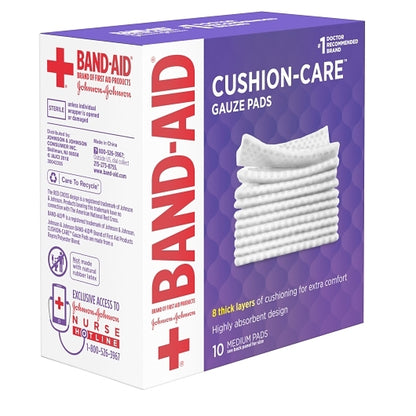Johnson & Johnson Cushion Care Medium 8 Thick Layers Pad Medium Gauze Box, 8 x 3 x 10 ct Case - DOT product image 3