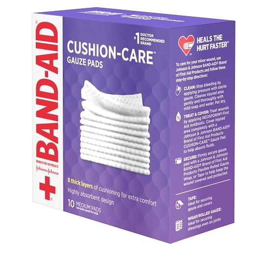 Johnson & Johnson Cushion Care Medium 8 Thick Layers Pad Medium Gauze Box, 8 x 3 x 10 ct Case - DOT product image 6
