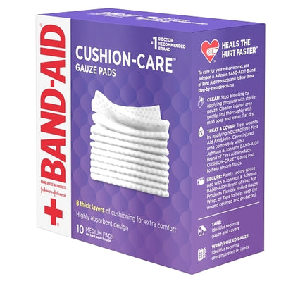 Johnson & Johnson Cushion Care Medium 8 Thick Layers Pad Medium Gauze Box, 8 x 3 x 10 ct Case - DOT product image 6