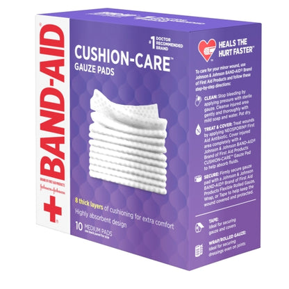 Johnson & Johnson Cushion Care Medium 8 Thick Layers Pad Medium Gauze Box, 8 x 3 x 10 ct Case - DOT product image 7