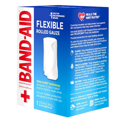 Band Aid Flexible Rolled Gauze With Kling Technology 2 Inch X 2.5 Yard Roll, 16 x 3 x 1 ct Case - DOT product image 7
