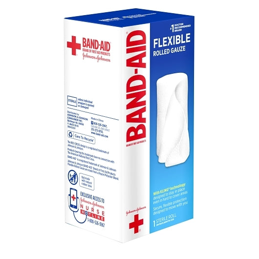 Johnson & Johnson 4 Inch X 2.5 Yard Flexible Rolled Gauze Box, 8 x 3 x 2.5 YD Case - DOT product image 3