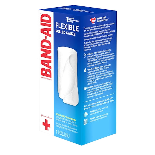 Johnson & Johnson 4 Inch X 2.5 Yard Flexible Rolled Gauze Box, 8 x 3 x 2.5 YD Case - DOT product image 8