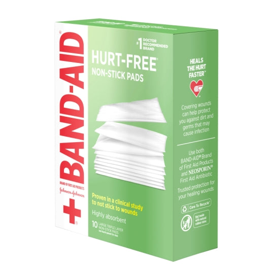 Johnson & Johnson Hurt-Free Non-Stick High Absorbent Triple Layer Pad Large Antiseptic Spray, 8 x 3 x 10 ct Case - DOT product image 7