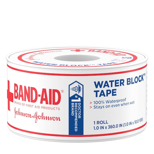 Johnson & Johnson Bandaid Waterproof Tape Bandages, 4 x 6 x 1 ct Case - Health & Personal Care
