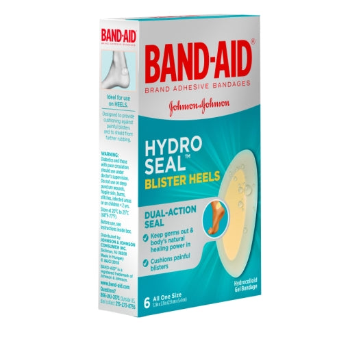 Band-Aid Hydro Seal Blister Heels Bandages Box, 4 x 6 x 6 ct Case - Health & Personal Care