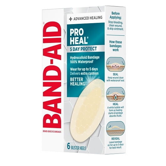 Band Aid Hydro Seal Blister Heels Bandages Box, 4 x 6 x 6 ct Case - Alternate product angle or state