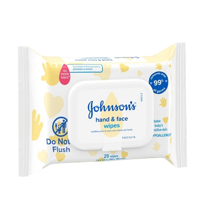 Johnsons Baby Hand And Face Wipes, 4 x 25 ct Case - DOT product image 3