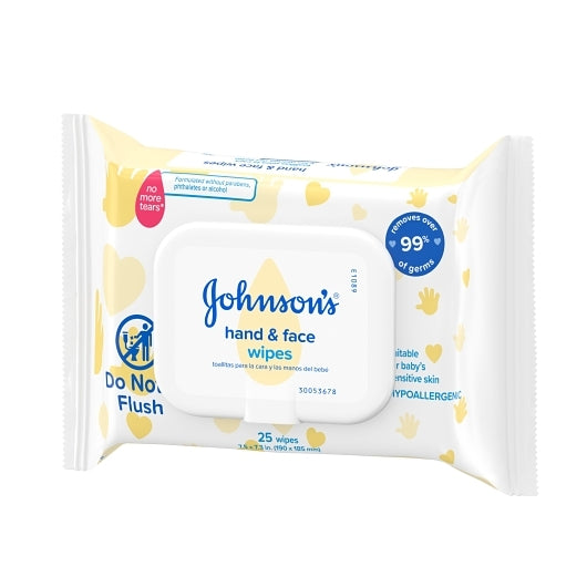 Johnsons Baby Hand And Face Wipes, 4 x 25 ct Case - DOT product image 7