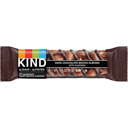 KIND HEALTHY SNACKS Dark Chocolate Mocha Almond Bar, 6 x 12 x 1.4 oz Case - DOT product image 2