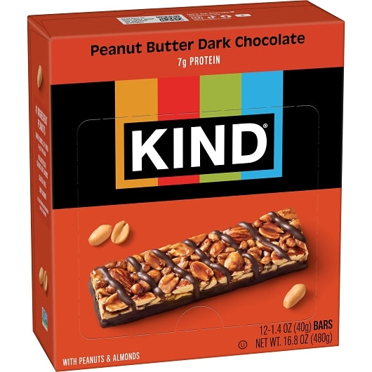 KIND HEALTHY SNACKS Peanut Butter Dark Chocolate Bar, 6 x 12 x 1.4 oz Case - DOT product image 8