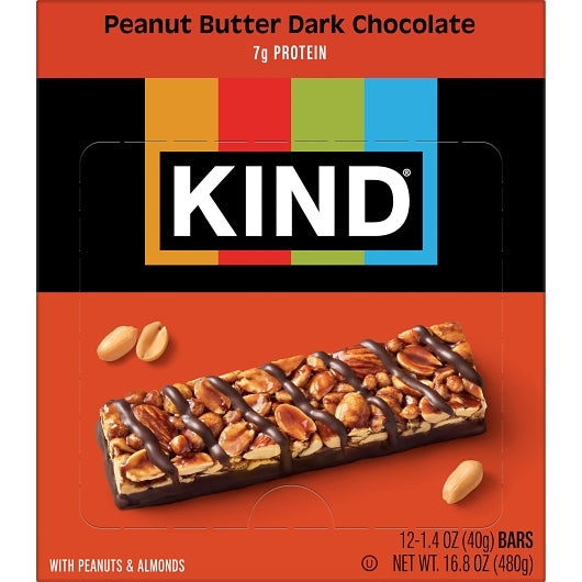 KIND HEALTHY SNACKS Peanut Butter Dark Chocolate Bar, 6 x 12 x 1.4 oz Case - DOT product image 5