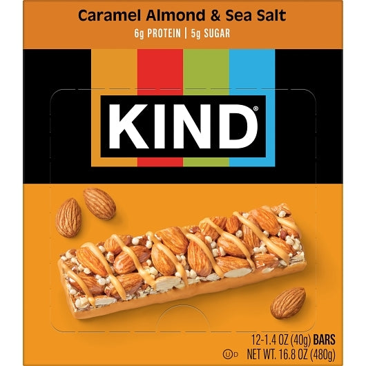 KIND HEALTHY SNACKS Caramel Almond Sea Salt Snack Bar, 6 x 12 x 1.4 oz Case - DOT product image 5