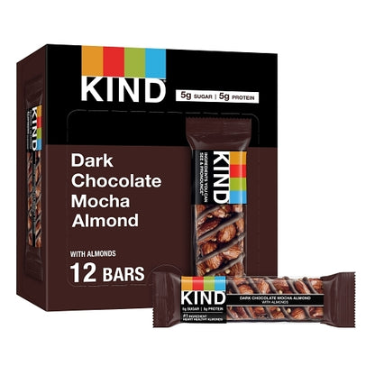 KIND HEALTHY SNACKS Dark Chocolate Mocha Almond Bar, 6 x 12 x 1.4 oz Case - DOT product image 8
