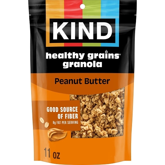 KIND HEALTHY SNACKS Granola Peanut Butter Whole Grain Granola Clusters, 6 x 11 oz Case - Breakfast Foods