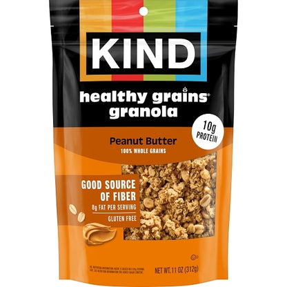 KIND HEALTHY SNACKS Granola Peanut Butter Whole Grain Granola Clusters, 6 x 11 oz Case - DOT product image 3