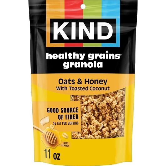 KIND HEALTHY SNACKS Granola Oats & Honey Whole Grain Granola Clusters, 6 x 11 oz Case - Pantry Ingredients