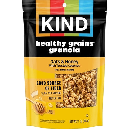 KIND HEALTHY SNACKS Granola Oats & Honey Whole Grain Granola Clusters, 6 x 11 oz Case - DOT product image 3