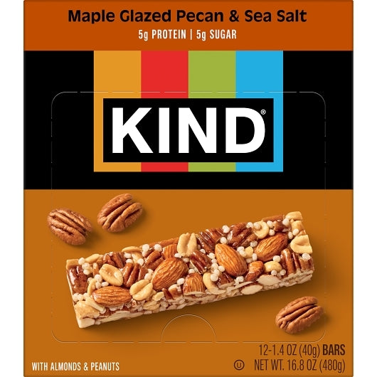 KIND HEALTHY SNACKS Maple Glazed Pecan & Sea Salt Bar, 6 x 12 x 1.4 oz Case - DOT product image 4