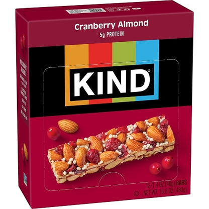 KIND HEALTHY SNACKS Cranberry Almond Cereal Bars, 6 x 12 x 1.4 oz Case - DOT product image 5