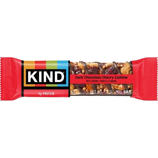 KIND HEALTHY SNACKS Dark Chocolate Cherry Cashew Bar, 6 x 12 x 1.4 oz Case - DOT product image 6