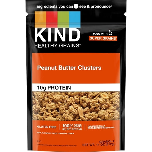 KIND HEALTHY SNACKS Granola Peanut Butter Whole Grain Granola Clusters, 6 x 11 oz Case - DOT product image 4