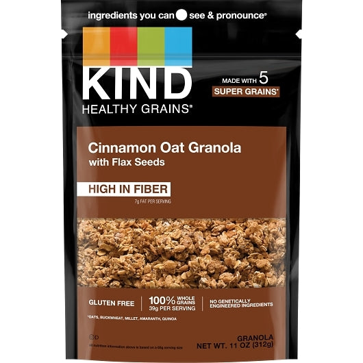Kind Snacks Healthy Grains Granola Cinnamon Oat Whole Grain Granola Clusters, 6 x 11 oz Case - DOT product image 3