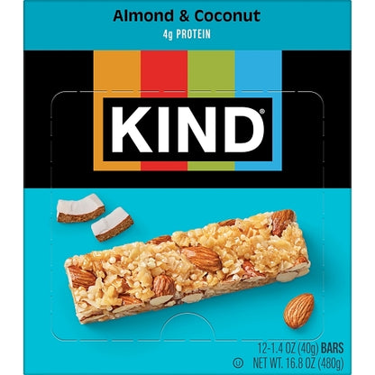 KIND HEALTHY SNACKS Bar Almond Coconut Barx, 6 x 12 x 1.4 oz Case - DOT product image 7