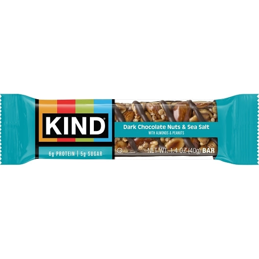 KIND HEALTHY SNACKS Dark Chocolate Nuts & Sea Salt Bar, 6 x 12 x 1.4 oz Case - DOT product image 8