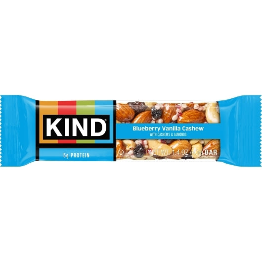 KIND HEALTHY SNACKS Blueberry Vanilla Cashew Bar, 6 x 12 x 1.4 oz Case - DOT product image 6