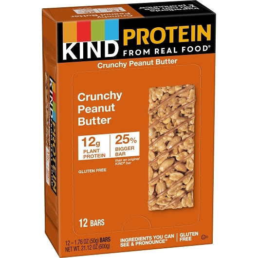 Kind Snacks Protein Crunchy Peanut Butter Bar, 6 x 12 x 1.76 oz Case - DOT product image 6