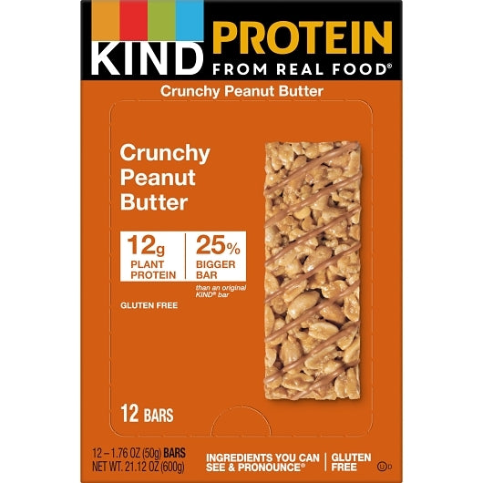 Kind Snacks Protein Crunchy Peanut Butter Bar, 6 x 12 x 1.76 oz Case - DOT product image 3