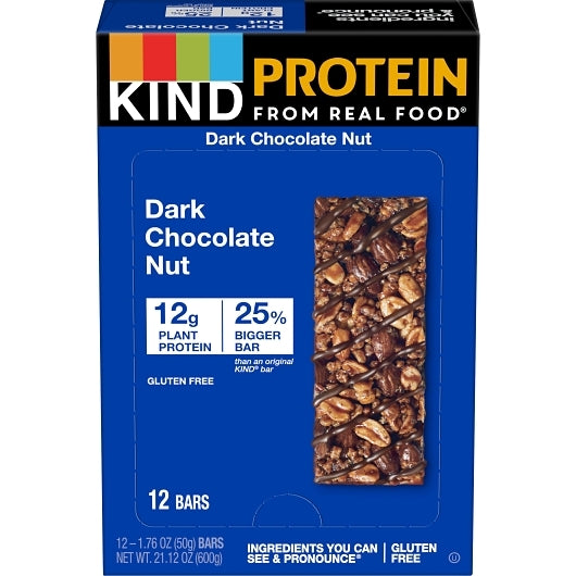 Kind Snacks Protein Dark Chocolate Nut Bar, 6 x 12 x 1.76 oz Case - DOT product image 2