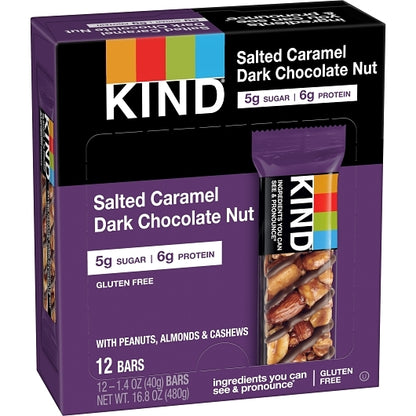 Kind Snacks Salted Caramel & Dark Chocolate Nut Bar, 6 x 12 x 1.4 oz Case - DOT product image 6