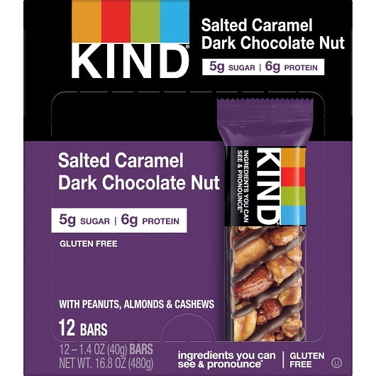 Kind Snacks Salted Caramel & Dark Chocolate Nut Bar, 6 x 12 x 1.4 oz Case - DOT product image 5