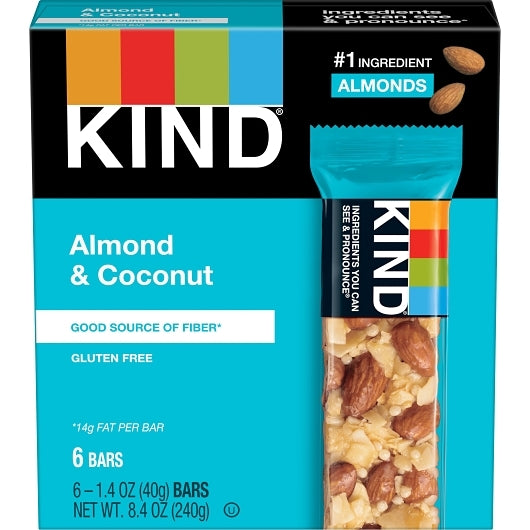 Kind Bar Almond Coconut, 6 x 1.4 oz Case - Nuts & Seeds - image 2