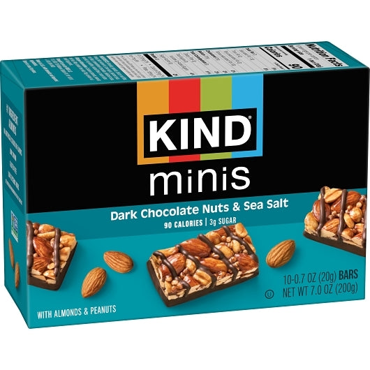 Kind Snacks Mini Dark Chocolate Nuts Bar, 8 x 10 x 0.7 oz Case - DOT product image 8