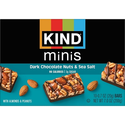 Kind Snacks Mini Dark Chocolate Nuts Bar, 8 x 10 x 0.7 oz Case - DOT product image 7