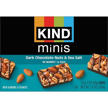 Kind Snacks Mini Dark Chocolate Nuts Bar, 8 x 10 x 0.7 oz Case - DOT product image 7