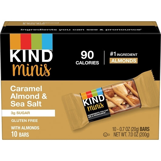 Kind Snacks Mini Caramel Almond Bar, 8 x 10 x 0.7 oz Case - DOT product image 2