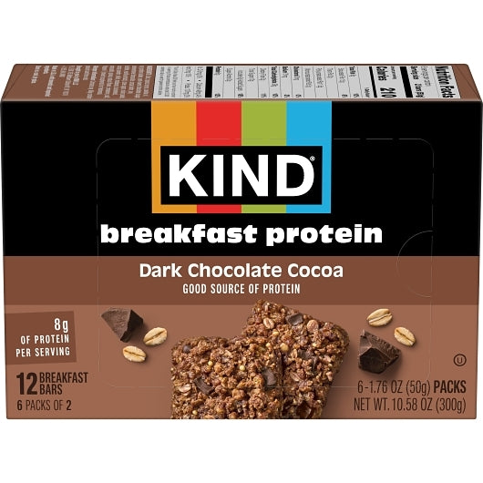 Kind Breakfast Protein Dark Chocolate Cocoa Bar, 5 x 6 x 1.76 oz Case - Candy & Confections - image 2