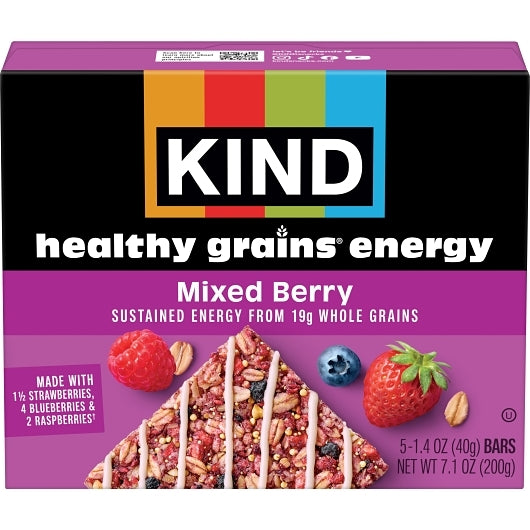 Kind Health Grains Energy Mixed Berry, 8 x 5 x 1.4 oz Case - Rice & Grains