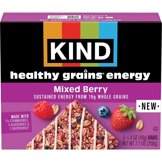 Kind Health Grains Energy Mixed Berry, 8 x 5 x 1.4 oz Case - Rice & Grains - image 2