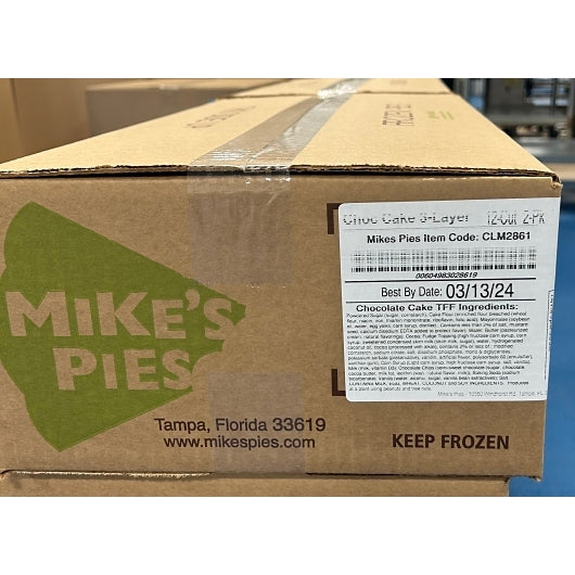 Mikes Pies BTYM 10 Inch Three Layer Chocolate Cake, 12 Slices per Cake, 2 x 10 IN Case - DOT product image 8