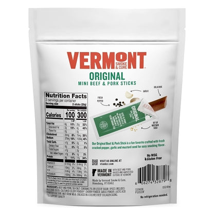 Vermont Smoke And Cure MINI ORIGINAL BEEF & PORK, 8 x 3 oz Case - DOT product image 7