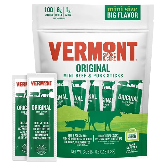 Vermont Smoke And Cure MINI ORIGINAL BEEF & PORK, 8 x 3 oz Case - DOT product image 5