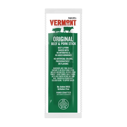 Vermont Smoke And Cure Mini Original Beef & Pork, 8 x 3 oz Case - Meat Snacks