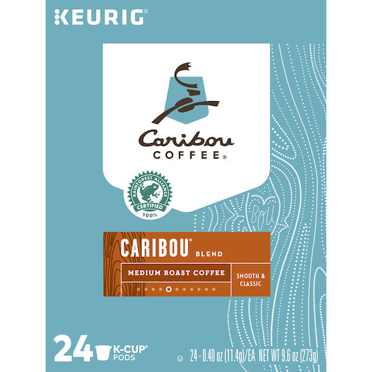 Caribou Coffee K-cup Pod Caribou Blend, 4 x 24 ct Case - Coffee & Tea