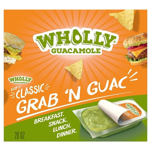 Wholly Classic Guacamole, 3 x 10 x 2 oz Case - Meat Snacks
